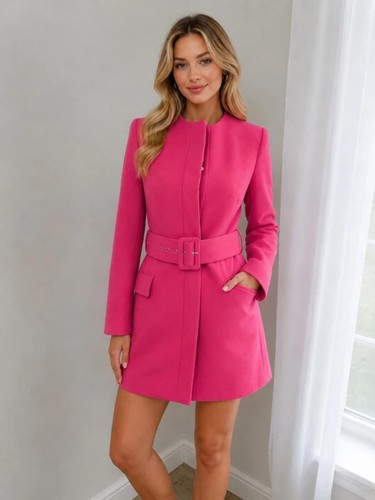 Zara vibrant pink belted - zara,