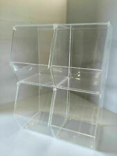 Pick and Mix / Condiment Storage Display Bins Choice of 4,6,9,12 Pack Acrylic