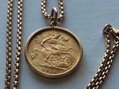 22ct half sovereign coin 9ct - 22ct, &