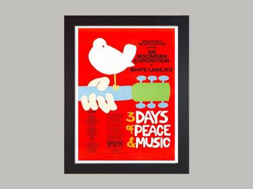 Framed woodstock pop festival - framed,