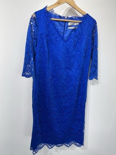 Luis civit lace cobalt dress - civit,