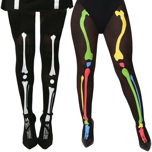 Skeleton tights ladies - skeleton,
