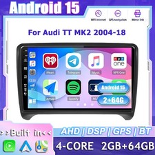 For Audi TT MK2 2004-18 Android15 Car Stereo Sat Nav GPS Navi CarPlay AHD 2+64GB