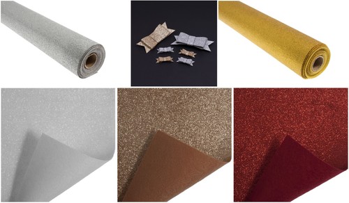 Glitter felt sheet roll - glitter, or