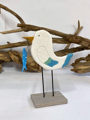 Wood seagull bird - wood, with