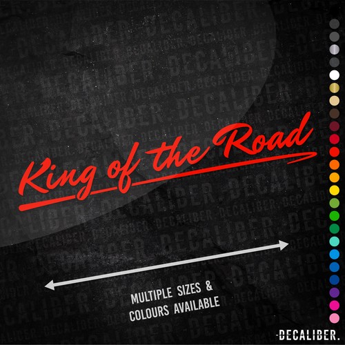 King the road sticker - of,