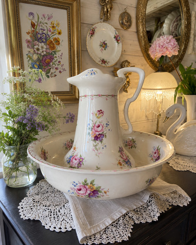 Vintage ironstone wash - vintage, jug