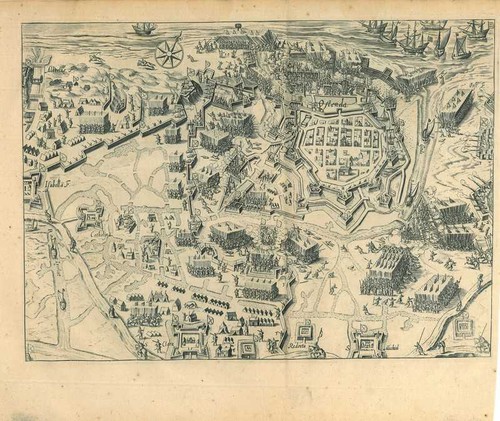 Historical print ostend - historical, of