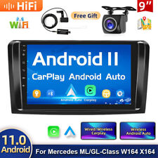 DAB+ For Mercedes ML/GL-Class 9" Android 11 Car Stereo Radio Carplay RDS w/ Cam