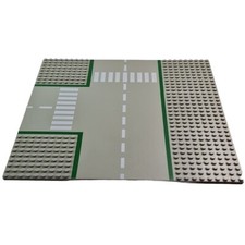 LEGO Baseplate 32 x 32 Stud Grey with Grey Road Junction 1978 A/S INTERLEGO AG