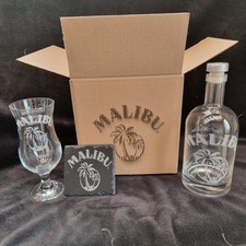 Malibu decanter box set can be personalised