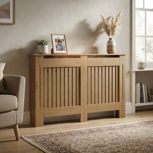 Rustic brown radiator - radiator, cover