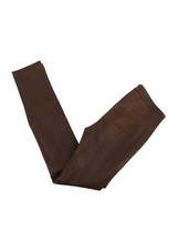 Brown Leather Skinny Leg
