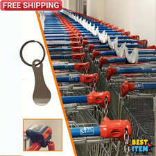 Reusable Supermarket Trolley Token £1 Coin Keyring Removable Shopping Cart Token
