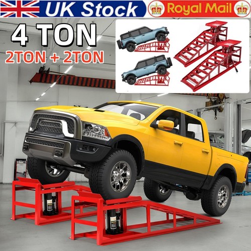 Ton hydraulic car ramps 2pcs - car,