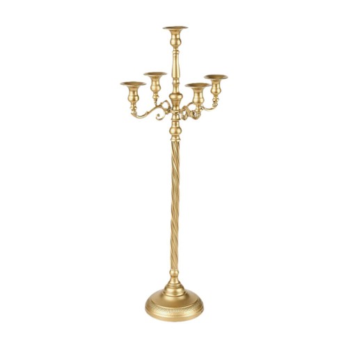 Gold floor candle holder - floor,
