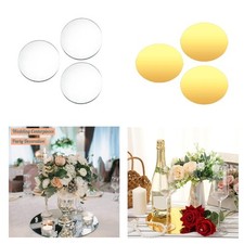 3x Mirror Centerpieces for
