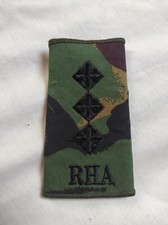 British Army Royal Horse Artillery Captain DPM rank patch badge insignia