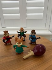 ALVIN & CHIPMUNKS MCDONALDS FIGURES 2009  ALVIN,THEODORE,SIMON, ELEANOR & Maraca