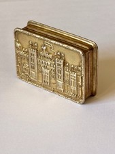 GARRARD & Co Silver Gilt Snuff Pill Box Windsor Castle Bham 1977 Silver Jubilee