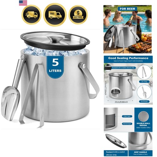 Ice bucket double - ice, bucket,