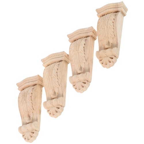 4pcs wooden carved - 4pcs, corbels