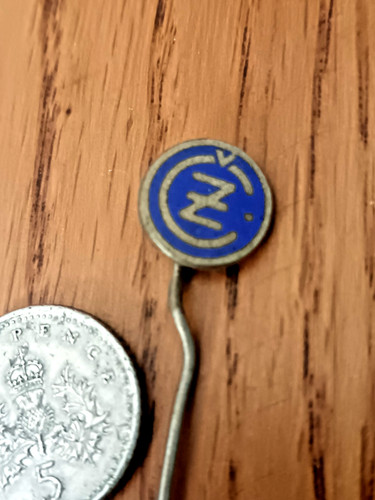 Vintage moped logo pin - vintage,