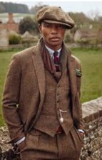 Polo Ralph Lauren Glen Plaid Houndstooth Estate Gents Hat Tweed Cabbie Newsboy S