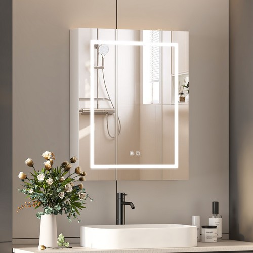 Illuminated bathroom mirror - illuminated,