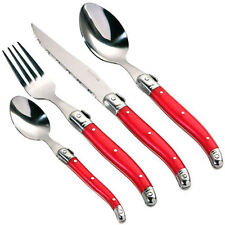 16 Piece RED SWISS KITCHEN CUTLERY SET - FULL LENGTH TANG QUALITY MODERN GIFT