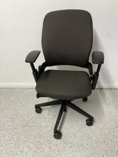 Steelcase Leap V2 Desk Chair - 4D Arms - Lumbar Support - Grey - Fabric - Used