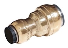 22mm x 15mm Brass Reducing Coupling Sharkbite Push Fit - SB012215 - like Tectite
