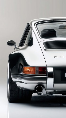 Classic white porsche 911 - classic, rear