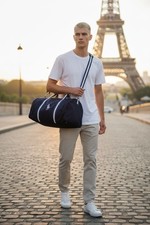 Ralph Lauren Polo Duffle Holdall Gym Holiday Sports Bag Blue Navy White New