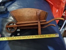 Model Wooden Wheelbarrow  9 Inch Long  Handmade Original Unique