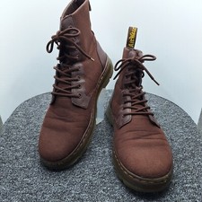 Dr Martens Coombs AW501 Boots UK Size 10 EU 45 US 11 Burgundy Men's Lace Up Fabr