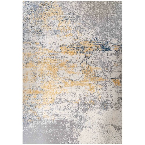 Yellow ochre abstract rugs - ochre,