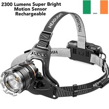 Head Torch Super Bright Headlight Headlamp LED Lamp Rechargeable Waterproof