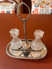 Silver cruet set hall marked