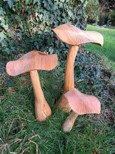 Wooden mushroom toadstool - wooden,