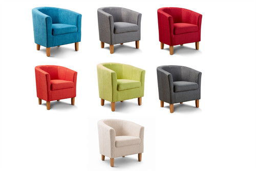 Fabric tub chair colour range - fabric,