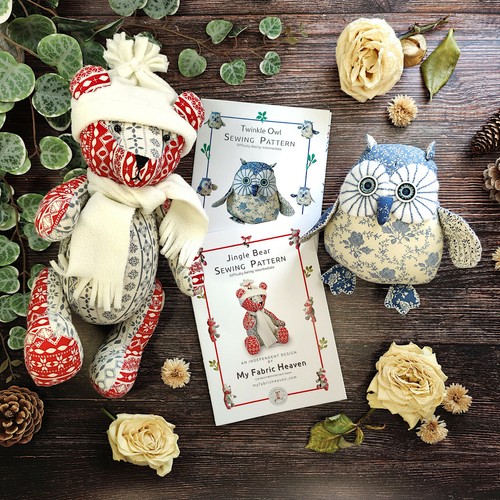 Teddy memory bear - owl, soft