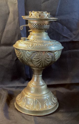 Vintage brass oil lamp - brass,