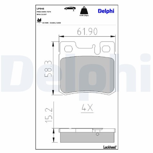 Lp946 brake pad - lp946,