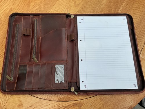 Leather portfolio - leather,