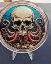 5oz Copper Kraken high Relief