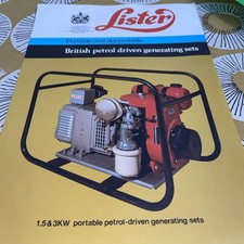 Lister of Dursley generator double sided brochure 1978