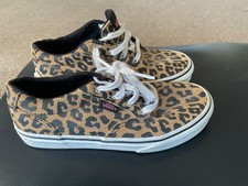 Vans Old Skool Leopard Print Trainers Uk  1.5. EU 32.5 sneakers good condition