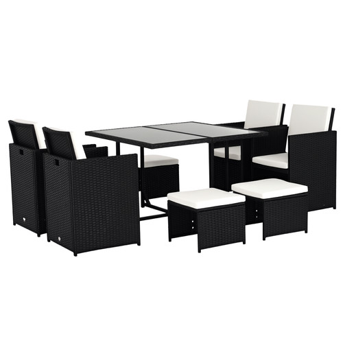 Outsunny seater cube - cube, rattan
