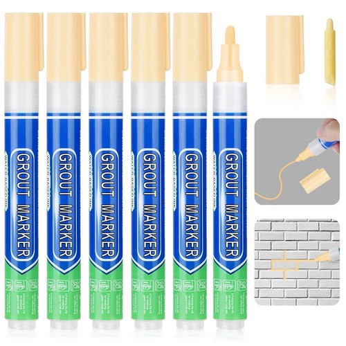 6pcs grout pen cream - pen,,